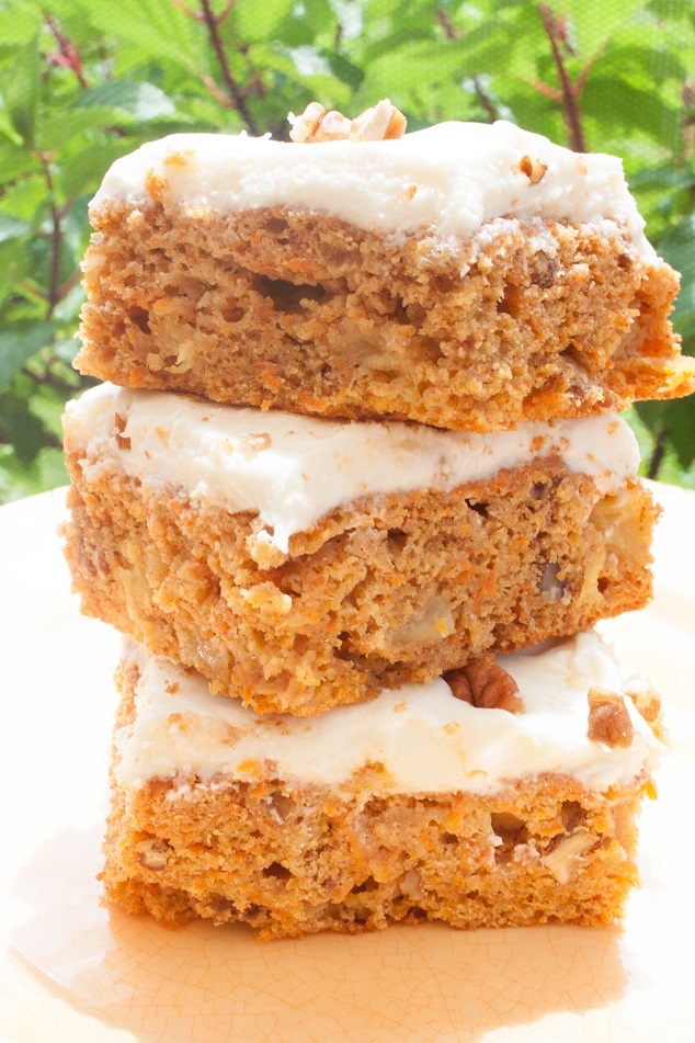 Carrot Pineapple cake with Pecans